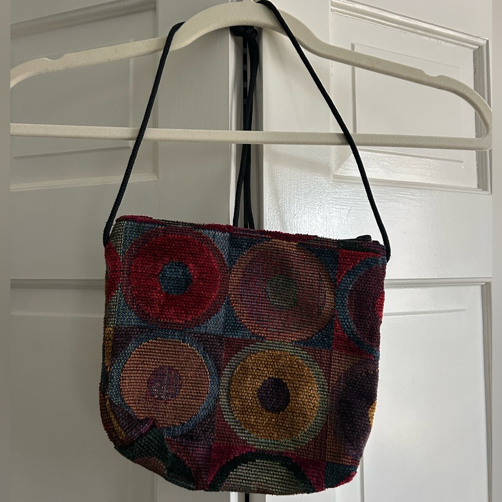 Colorful Geometric Patterned Shoulder Bag